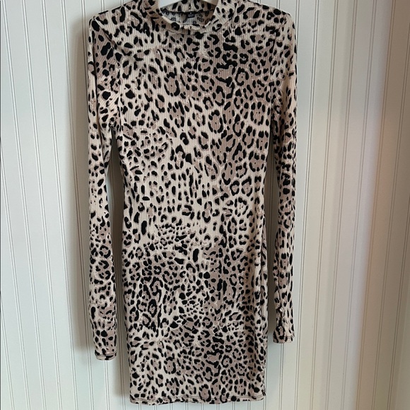Fashion Nova Animal Print Long Sleeve Dress - Picture 1 of 3